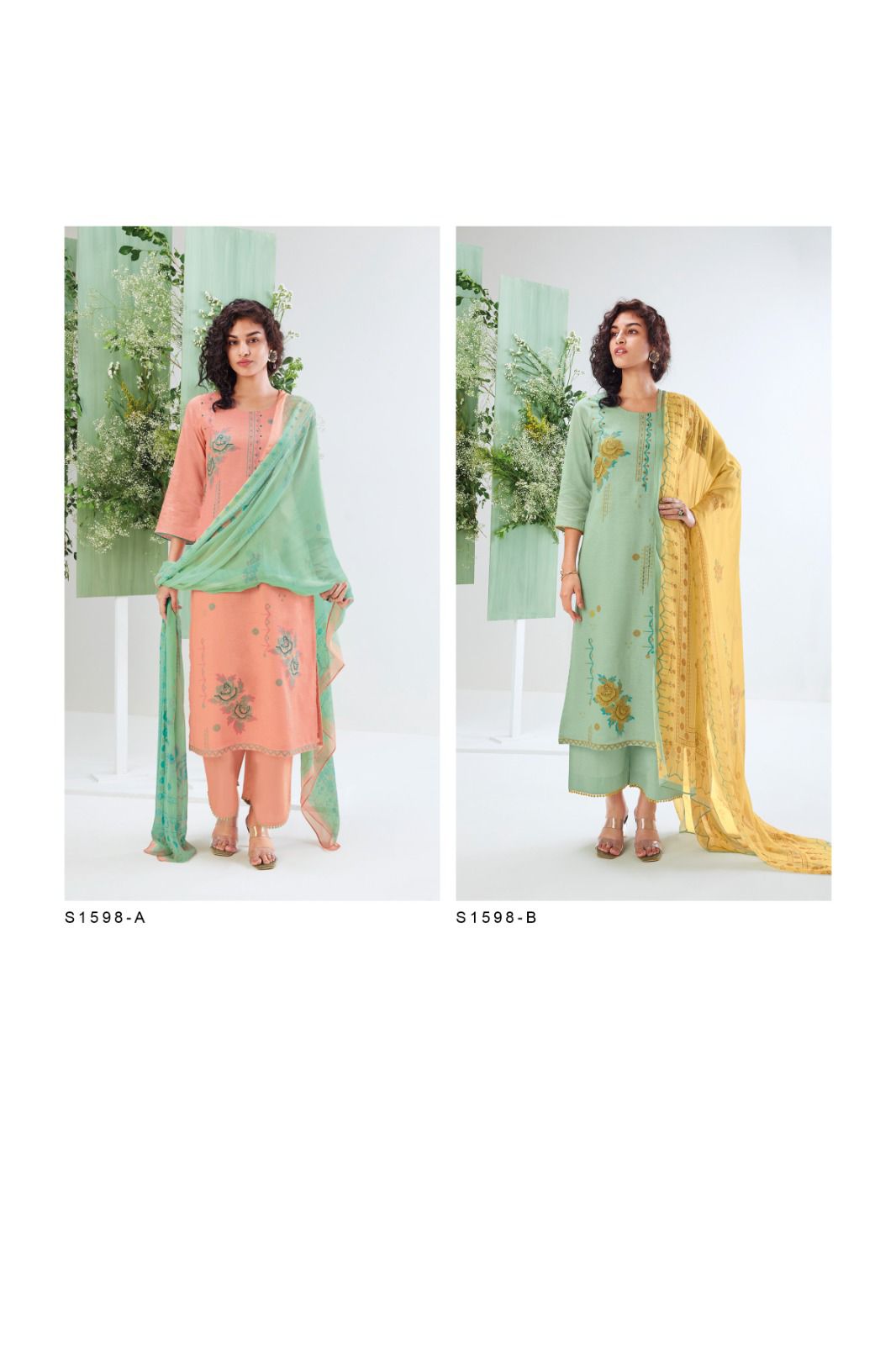 Hemani S1598 By Ganga Designer Salwar Suits Catalog
